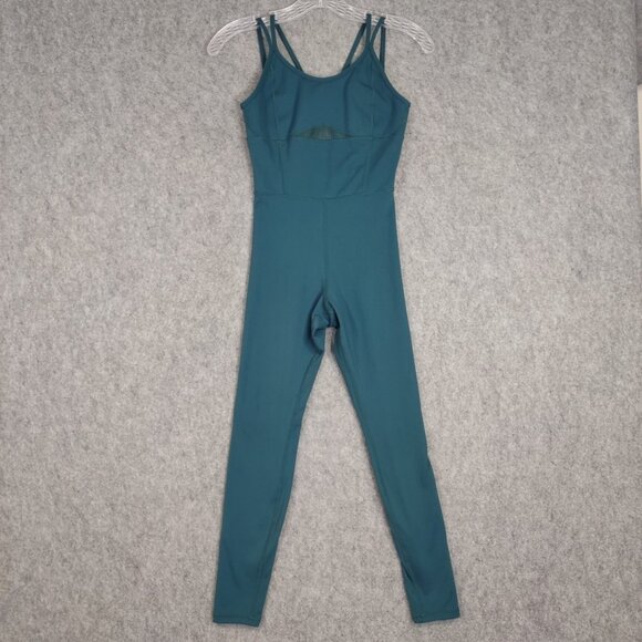 Love Soft Jumpsuit Womens Sz XS Green Yoga Athletic Move Stretch Poly Spandex - Picture 2 of 10